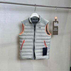 Arc'teryx Men's Gray Puffer Vest with Orange Accents